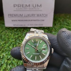 5 rolex datejust 126234 green dial 41mm jubilee stainless steel bracelet wrist mens watch 1