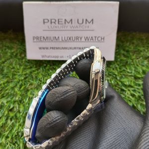 6 rolex datejust olive green palm motif diamond dial 41mm jubilee stainless steel wrist mens watch