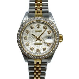 rolex datejust 41mm champagne diamond dial with two tone jubilee bracelet