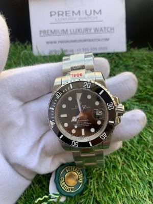 18 rolex submariner 41mm automatic chronometer black dial mens watch high qualitywith box