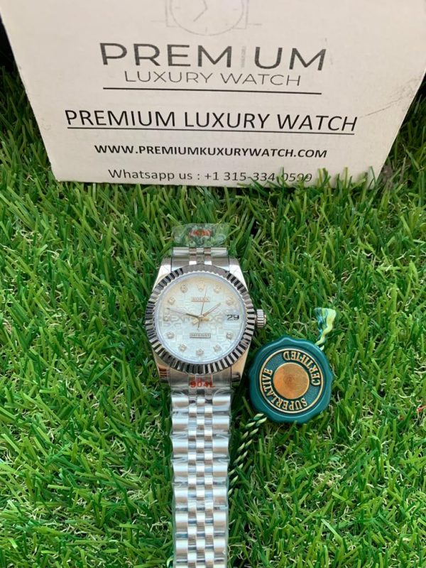 6 rolex lady datejust 31mm white diamond dial stainless steel jubilee bracelet wrist watch 178384