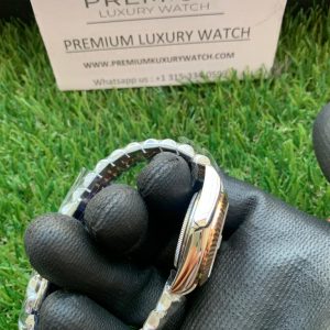 3 rolex lady datejust 31mm steel and everose gold chocolate dial diamond wrist watch
