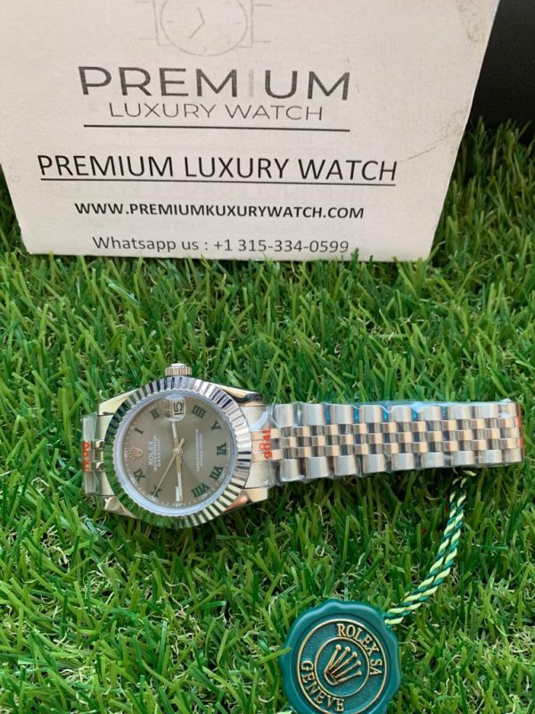 6 rolex lady datejust 31mm slate roman dial automatic jubilee bracelet wrist watch