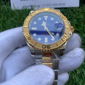 1 rolex yachtmaster 40 yellow goldstainless steel blue dial oyster bracelet watch