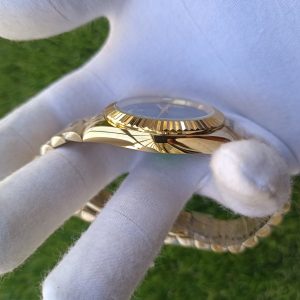 1 rolex daydate 40mm yellow gold custom malachite dial fluted bezel president bracelet