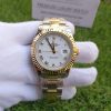 rolex datejust 41mm two tone white slate roman dial smooth bezel oyster bracelet watch