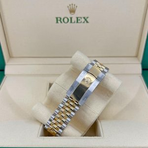 4 rolex datejust 41mm yellow gold steel golden palm motif dial fluted bezel jubilee bracelet 126233