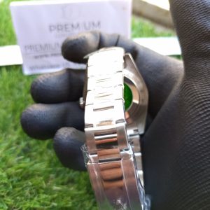 6 rolex 40mm milgauss mens orange white dial watch