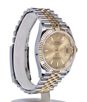5 rolex datejust 41mm steel and yellow gold champagne dial jubilee bracelet wrist watch
