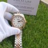 rolex datejust 41mm rolesor everose fluted dial jubilee bracelet white diamonds watch