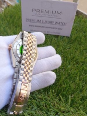 3 rolex datejust 41mm rolesor everose fluted dial jubilee bracelet white diamonds watch