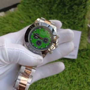 8 rolex oyster perpetual cosmograph daytona 2 tone case green dial with black ceramic bezel mens wrist watch