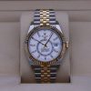 rolex sky dweller white dial 42mm yellow gold bezel two tone mens watch 326933