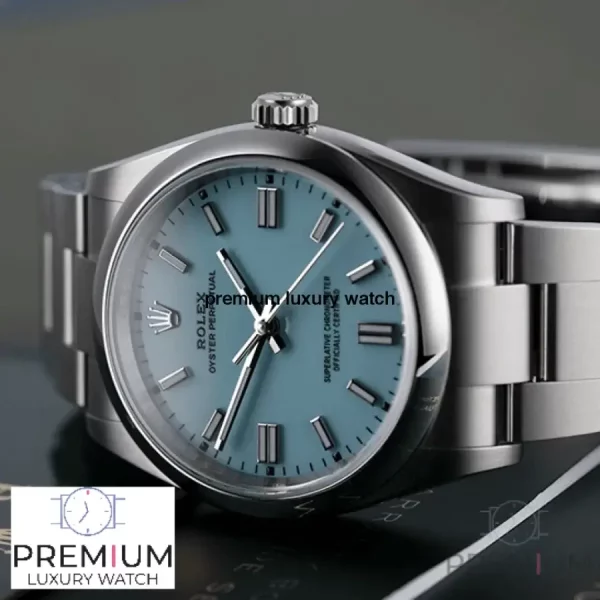 3 rolex oyster perpetual 36mm stainless steel turquoise index dial smooth domed bezel oyster bracelet 126000