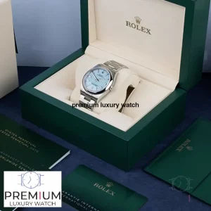 4 rolex oyster perpetual 36mm stainless steel turquoise index dial smooth domed bezel oyster bracelet 126000