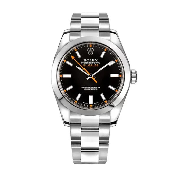 rolex milgauss black index 40mm stainless steel 116400