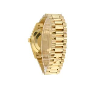2 rolex daydate 40mm yellow gold silver roman dial fluted bezel president bracelet 228238