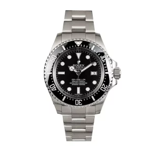 rolex sea dweller deepsea 44 black dial stainless steel mens watch 116660