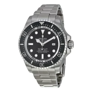 1 rolex sea dweller deepsea 44 black dial stainless steel mens watch 116660