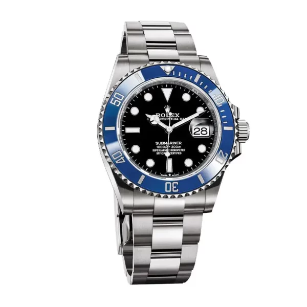 1 rolex submariner date white gold black 40mm dial ceramic bezel oyster bracelet 126619lb 1