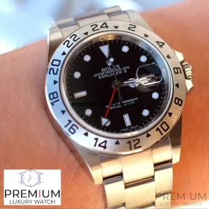 5 rolex explorer ii mens 42mm black date stainless steel wrist watch 16570