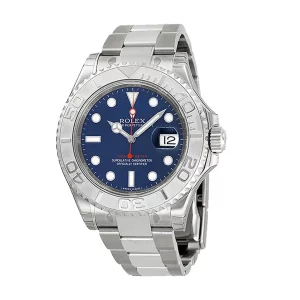 1 rolex yachtmaster 40mm stainless steel blue dial bezel oyster bracelet 116622