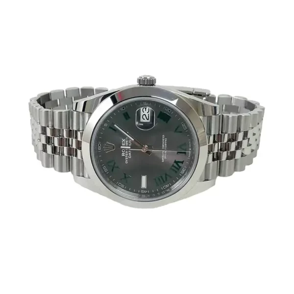 4 rolex datejust 41 mm slate roman dial automatic jubilee mens wrist watch 126300