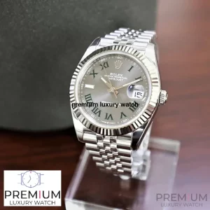 6 rolex datejust 41 mm slate roman dial automatic jubilee mens wrist watch 126300