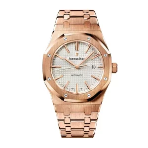 AP Royal Oak Automatic 41MM Silver Dial Rose Gold Men's Watch 15400OROO1220OR02