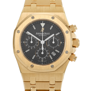 Audemars Piguet Royal Oak Chronograph Yellow Gold Black Dial Watch