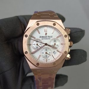 audemars piguet royal oak chronograph silver toned dial 42mmrose gold watch 5 900x1200 1