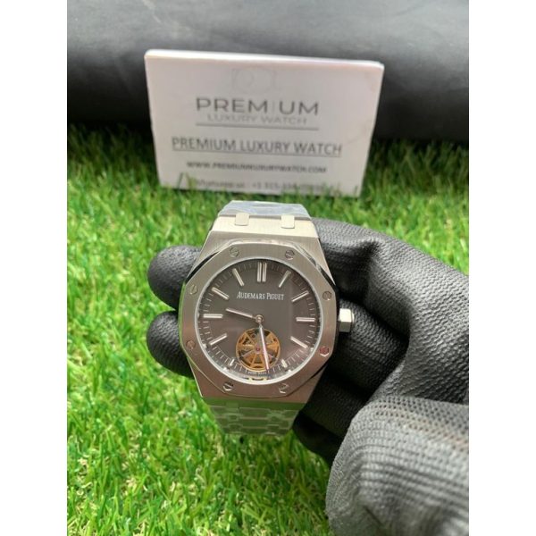 audemars piguet royal oak tourbillon extra thin rubber black dial stainless steel watch