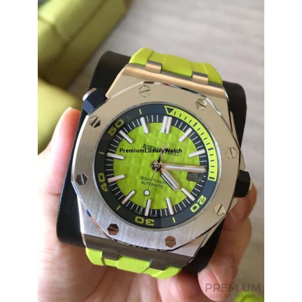 audemars piguet royal oak offshore diver chronograph watch green dial 42mm 426 1