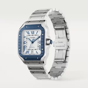 4 cartier watch 40mm cartier santos 100 xl blue bezel mens watch wssa0047
