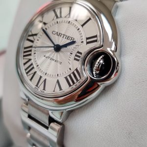 7 cartier ballon bleu 33mm stainless steel ladies wrist watch 1