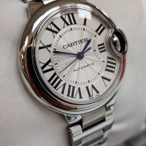 8 cartier ballon bleu 33mm stainless steel ladies wrist watch 1