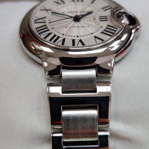 9 cartier ballon bleu 33mm stainless steel ladies wrist watch 1