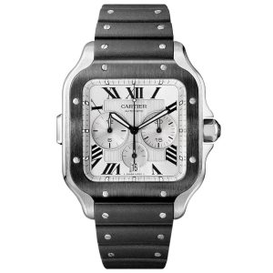 cartier santos xl chronograph silver dial mens watch wssa0017 mens wrist watch
