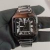 cartier wssa0039 santos de cartier black adlc steel large wrist watch