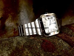 5 cartier santos de cartier mens watch large white dial steel bracelet wssa0018 high quality swiss