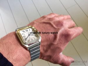 8 cartier santos de cartier mens watch large white dial steel bracelet wssa0018 high quality swiss