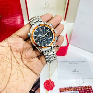 10 omega seamaster planet ocean 007 chronograph 455mm mens wrist watch