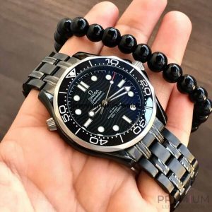 3 omega seamaster diver 300m coaxial master chronometer 42mm black dial black belt mens watch