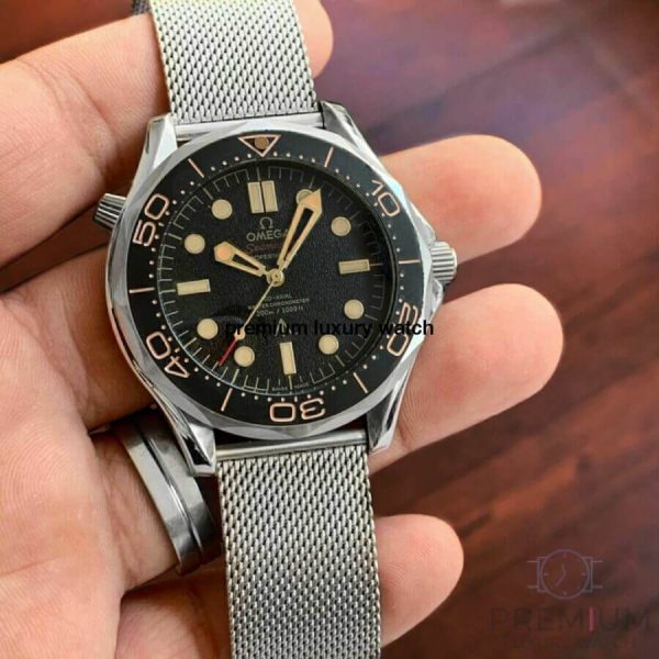 1 omega seamaster diver 300m bond 007 mesh band 42mm mans wrist watch