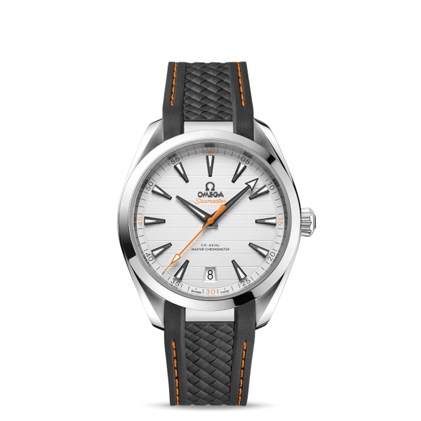 omega seamaster aqua terra 150m master coaxial white dial rubber strap mens watch