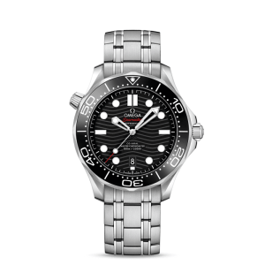 omega seamaster diver 300m coaxial master chronometer 42 mm black dial mens wrist watch
