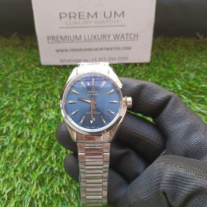 1 omega seamaster aqua terra 150m coaxial master chronometer 38 mm blue dial mens wrist watch