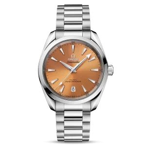 omega seamaster aqua terra 150m coaxial master chronometer 38 mm orange dial mens wrist watch 1