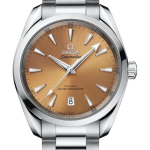 10 omega seamaster aqua terra 150m coaxial master chronometer 38 mm orange dial mens wrist watch 1