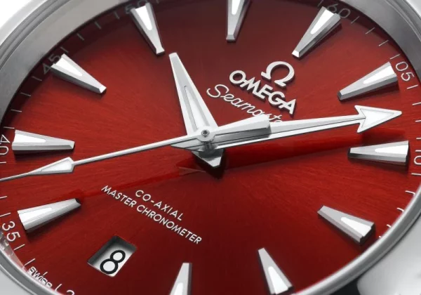 10 omega seamaster aqua terra 150m coaxial master chronometer 38 mm red dial mens wrist watch